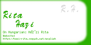 rita hazi business card